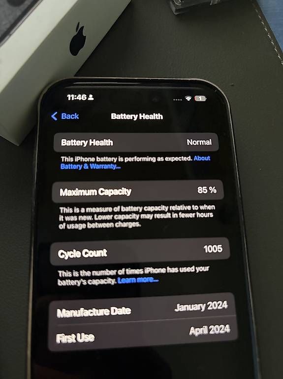 Handys / Smartphones: Apple iPhone 15 Pro 128 GB  Titan Schwarz   – Gebraucht aus Basel von Panerio 3