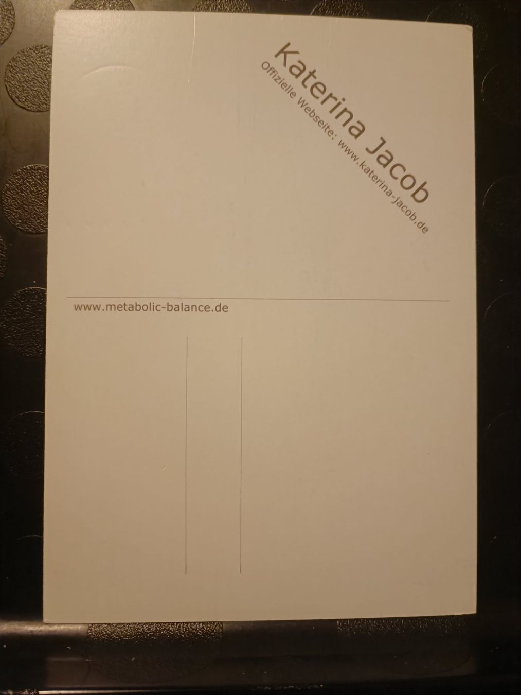 Autografi: Katerina Jacob - handsigniert – Usato da Menziken venduto da Artographs 1