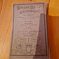 Carte Ancienne Aix-les-Bains, Chambéry, lacs, 1889 -Rare-