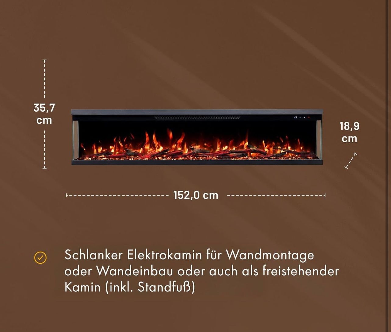 Cheminée: Elektrokamin Insert 152 mit realistischem 3D LED-Feuer - – Neu und originalverpackt aus Amriswil von JaJa-Express 1