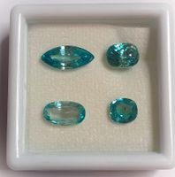 4x Zircons bleus 11.39 ct - Valeur 672.- Fr