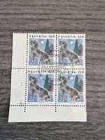 Briefmarken Helvetia 120 Rassetyp Hund 4er Block 1993