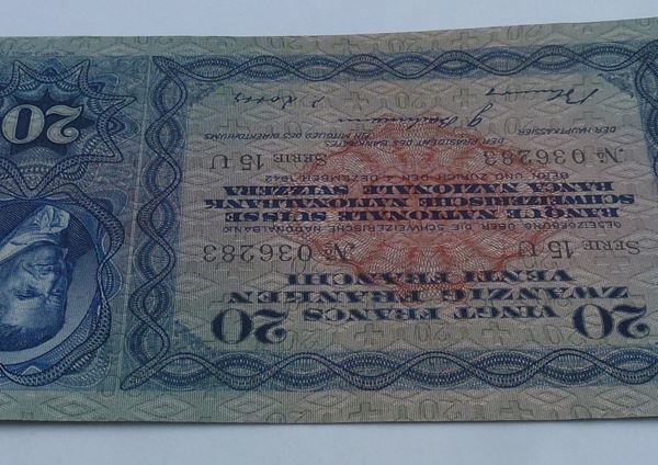 Billets de banque: ++ 20.- Franken 4. Dez. 1942 – D'occasion à Walkringen par Casablanca777 3