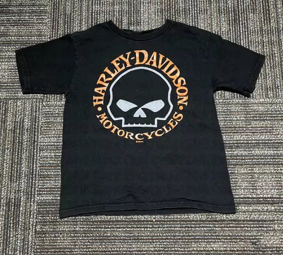 T-shirt Harley-Davidson noir logo orange XL J162 1
