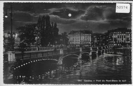 Geneve - Pont du Mont Blanc la nuit