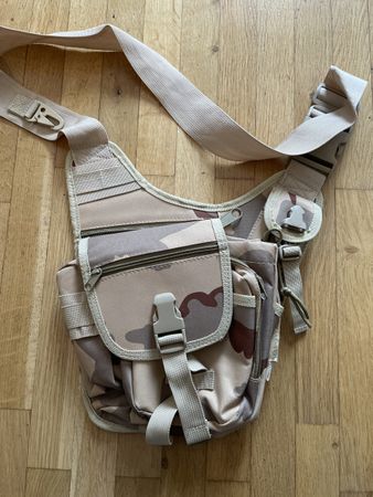 Militär Schultertasche, 3 Col. Desert, Camo Umhängetasche