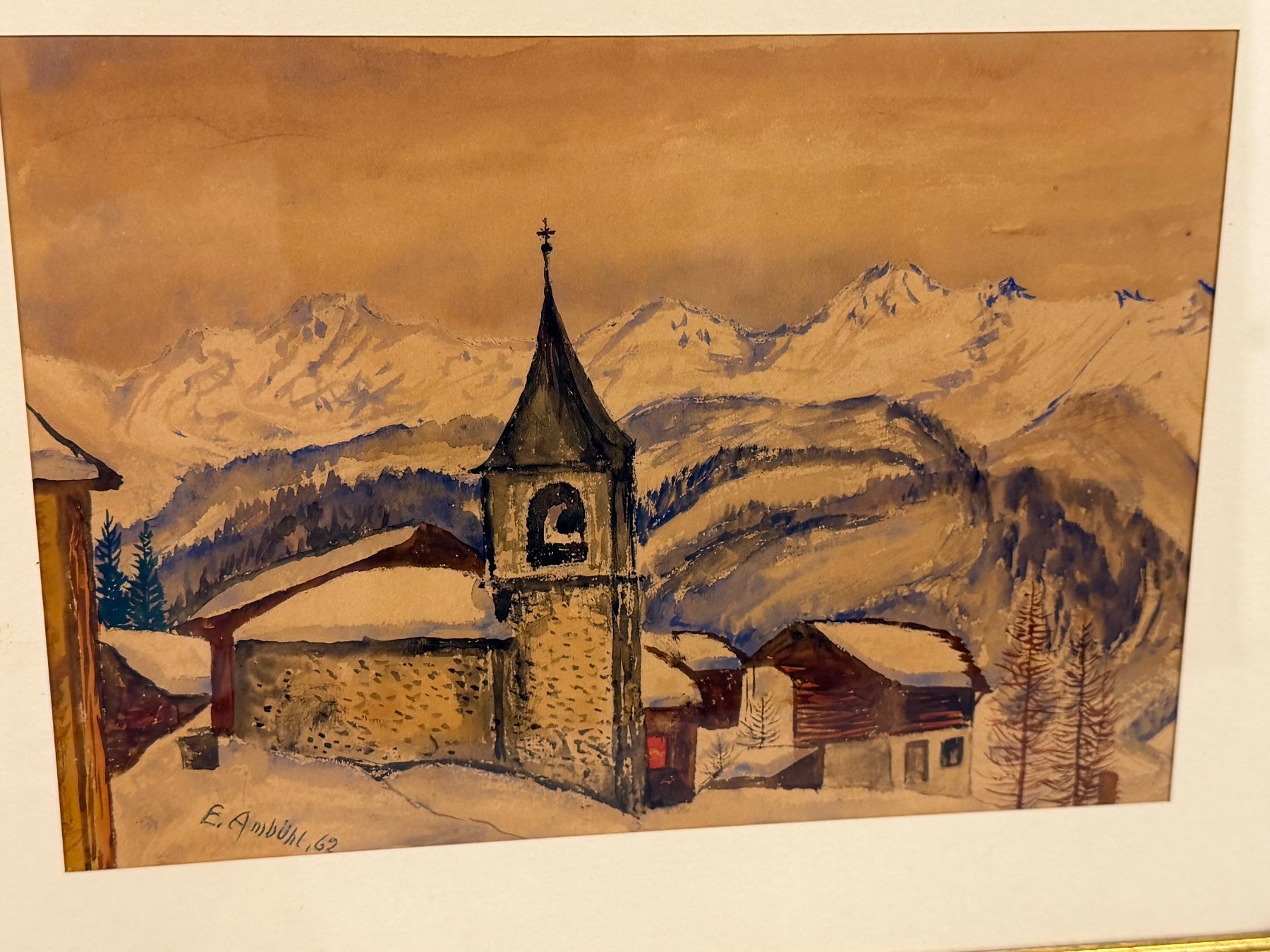 Gemälde: E. Ambühl 1962 Original Gemälde – Gebraucht aus Basel von PAUL_ART 3
