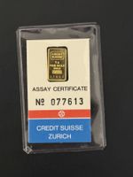 Goldbarren 1g Credit Suisse
