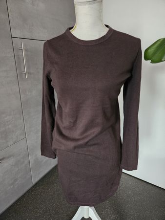 Strickkleid EDC Baumwollmischung braun Grösse M 