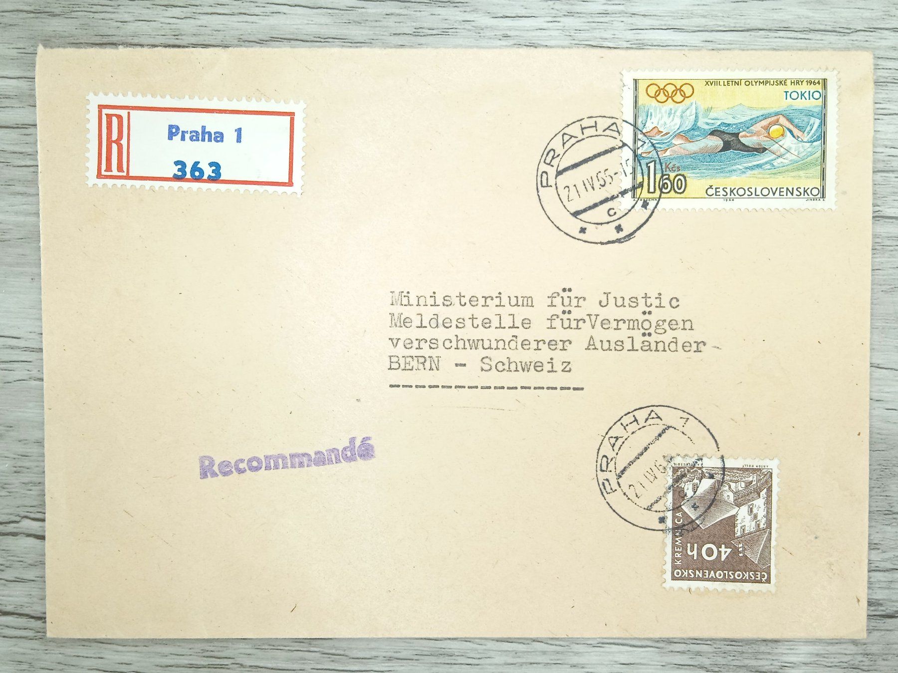 Tutti i francobolli: TR70 Enveloppe + Timbre Ceskoslovensko 1965 – Usato da Cousset venduto da Patrick_Collections
