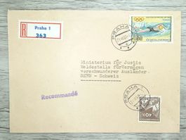 TR70 Enveloppe + Timbre Ceskoslovensko 1965