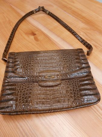 Alte Krokodil LederHandtasche Lady