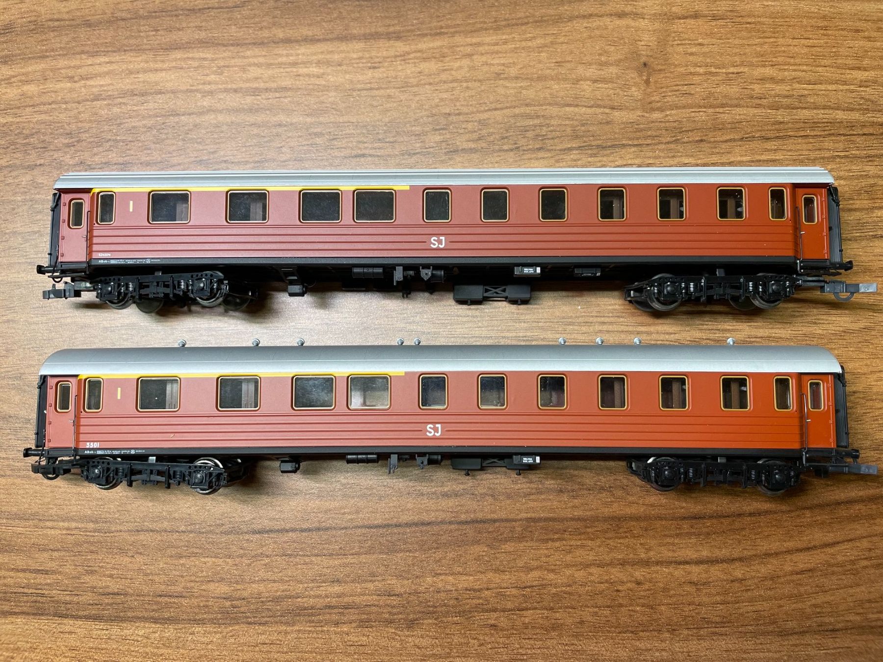 Modelleisenbahnen: NMJ 2x Personenwagen der SJ in DC – Gebraucht aus Villmergen von Mfritz 1