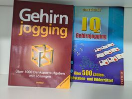 2 Bücher Gehirnjogging, ungebraucht