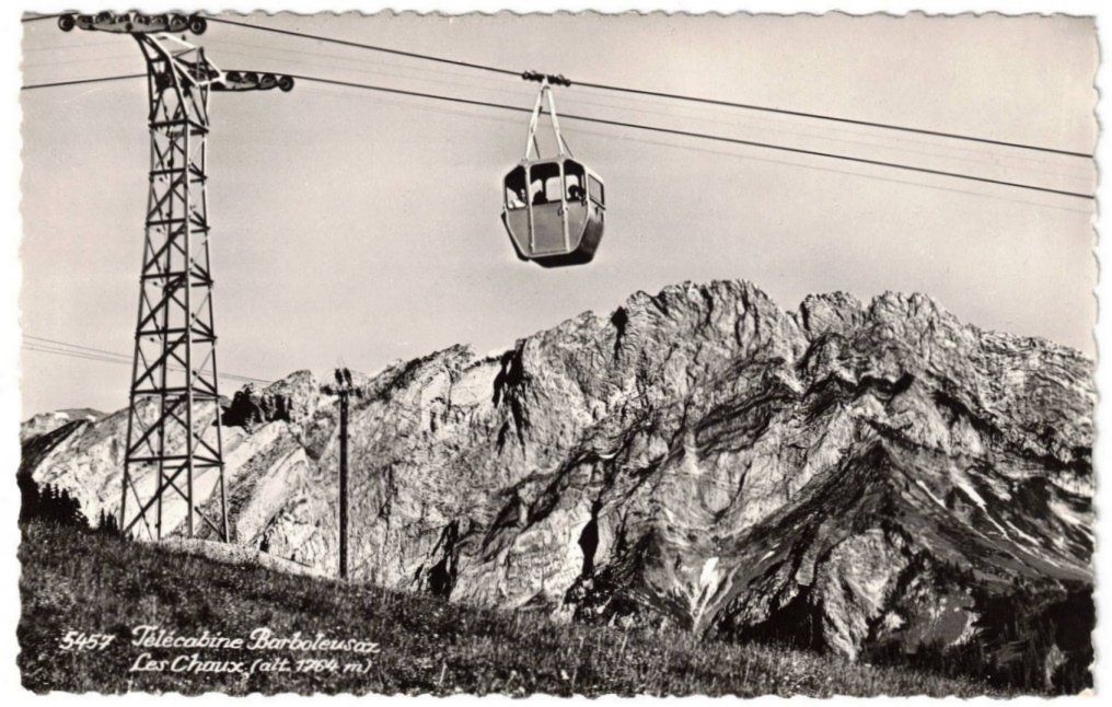 Cartoline postali: Gryon - Gondelbahn Barboleusaz--Les Chaux – Usato da Binningen venduto da Mountainrider