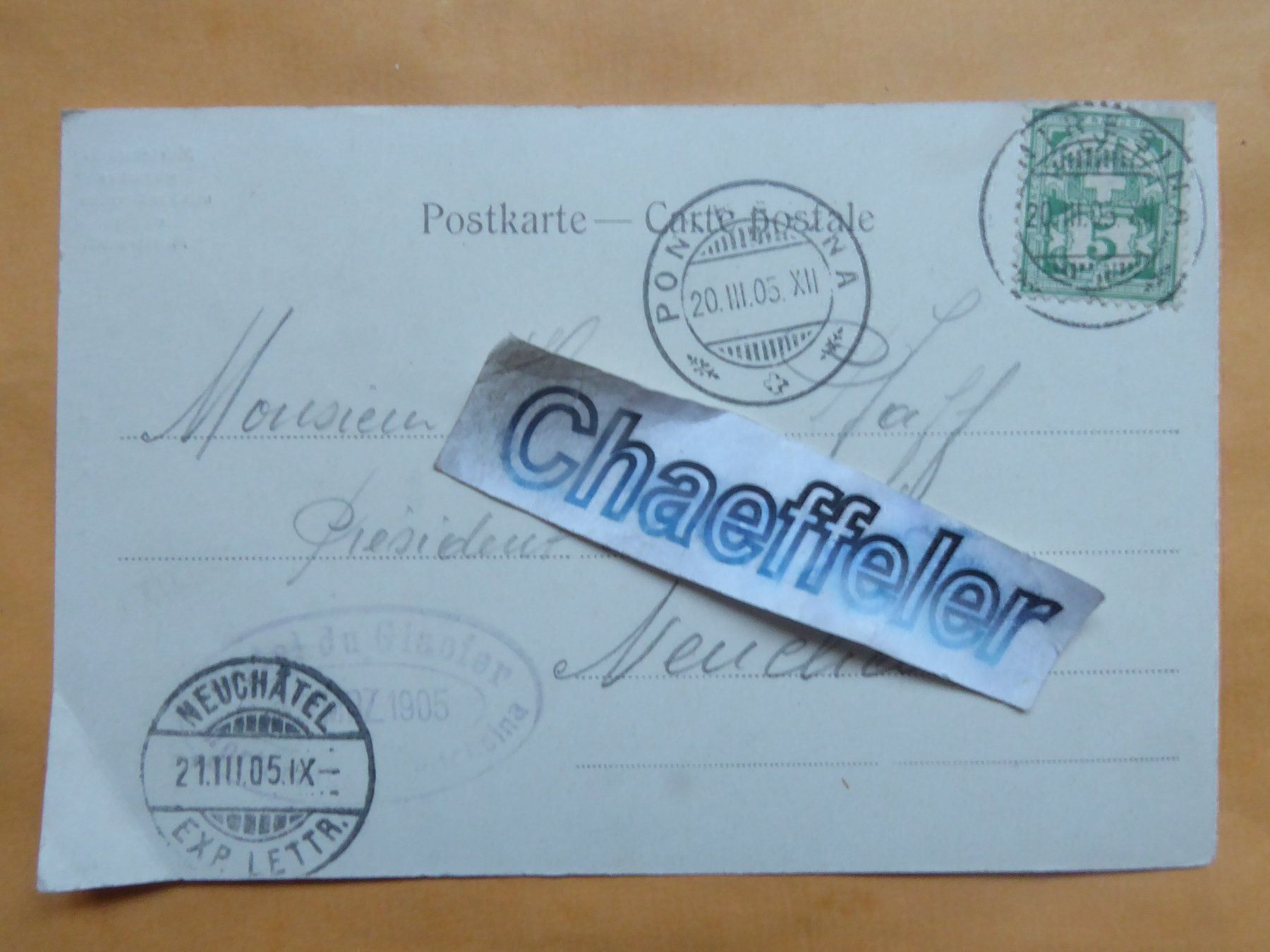 Cartoline postali: 1905 Morteratschgletscher mit Piz - – Difettoso da Zürich venduto da Chaeffeler 1
