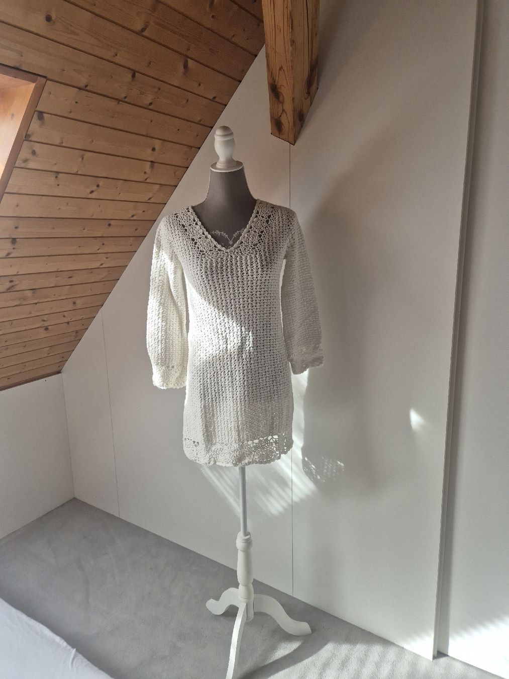 Mango Kleider: Mango Häkelkleid weiss Grösse M Baumwolle – Neu (gemäss Beschreibung) aus Zürich von Drago670 2