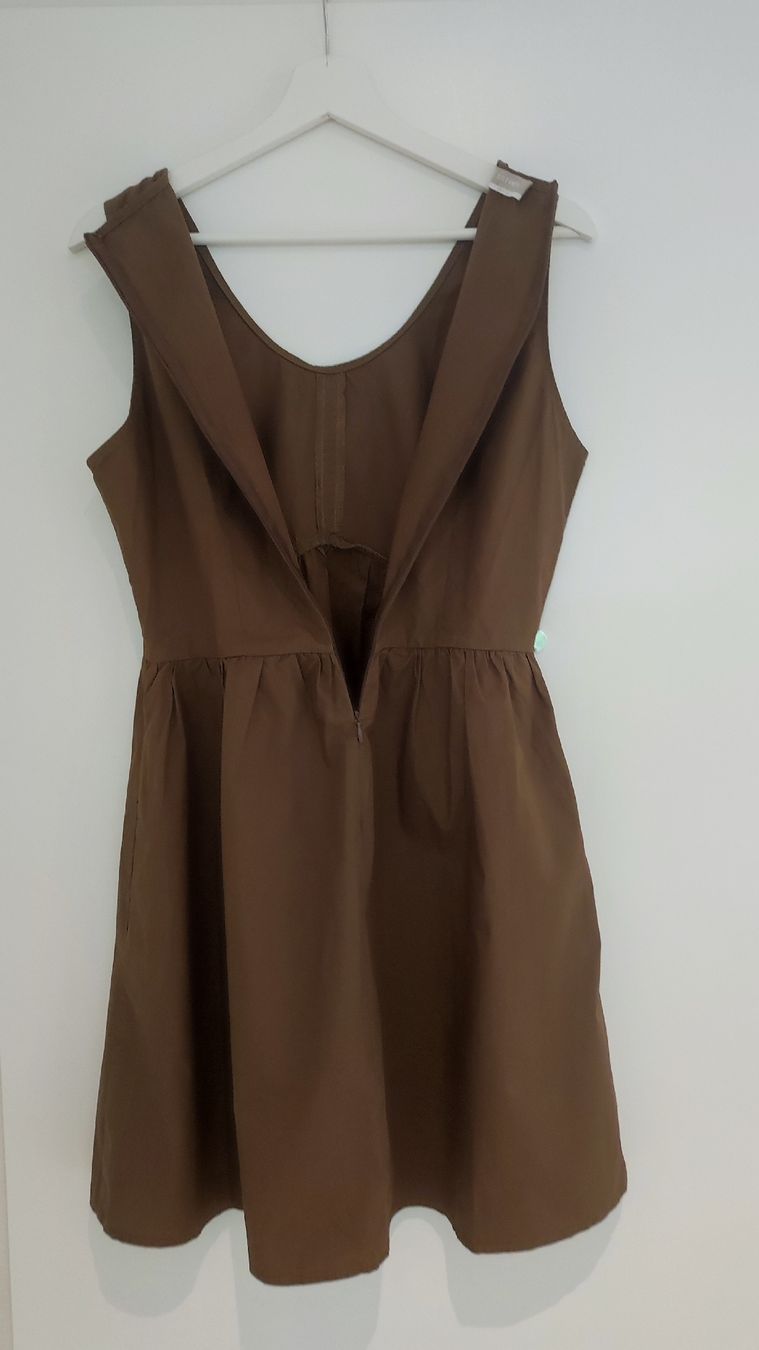 Stefanel Vestiti: Stefanel Kleid, Gr. S, Braun, Baumwolle – Usato da Stäfa venduto da modeflash 3