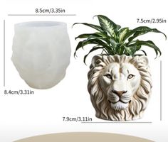 Silikonform Löwenkopf für Kerzen oder Pflanzen  8.5cm