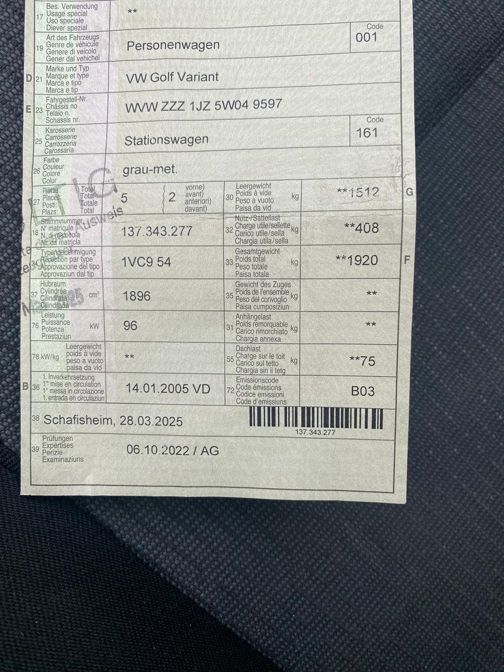 VW Autos: Golf 4 1.9 TDI – D'occasion à Wynau par Lorent_Be 9