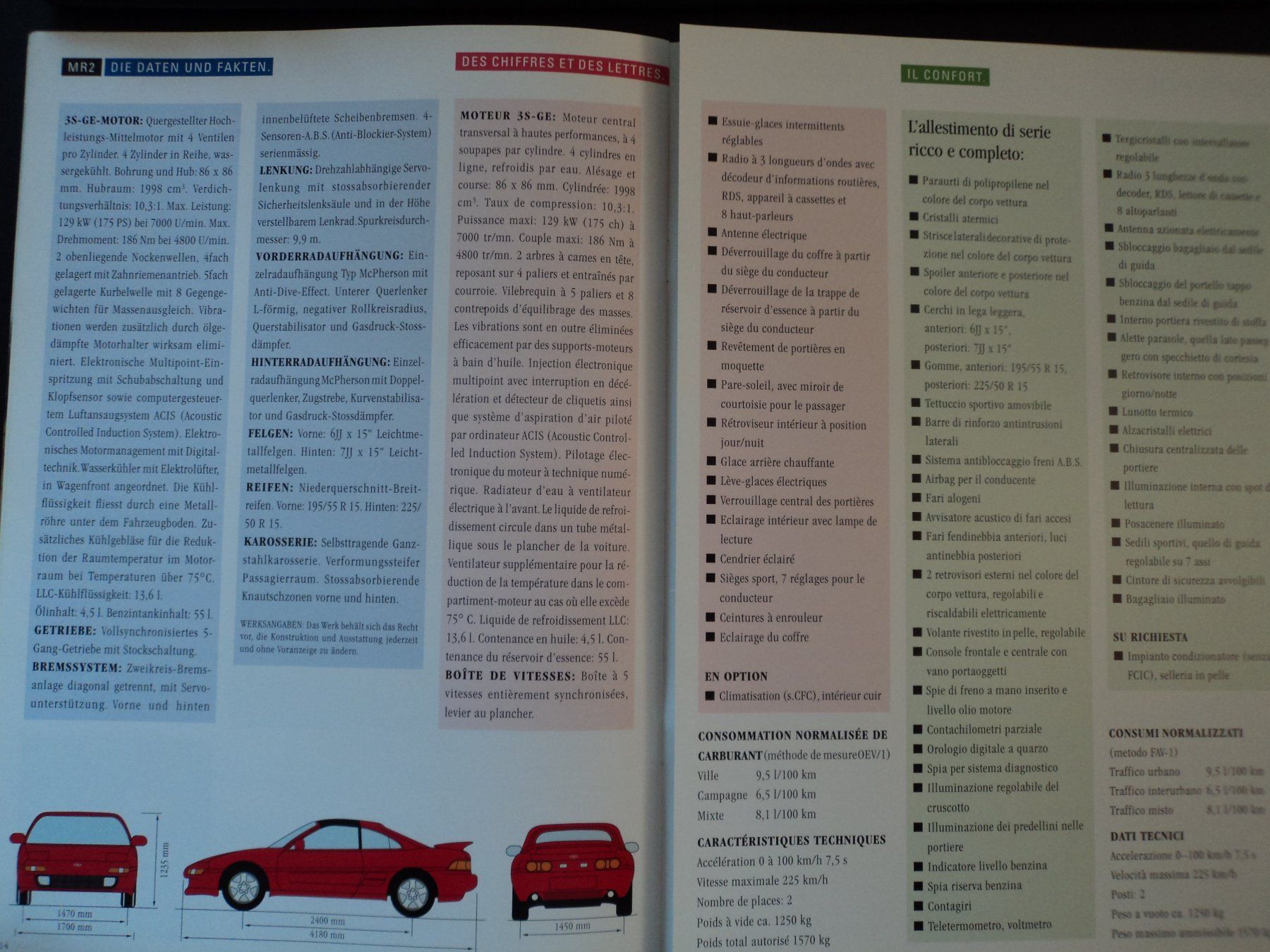 Toyota Documenti: Prospekt Toyota MR2 1994 – Usato da Schwarzenburg venduto da modelCARama 4