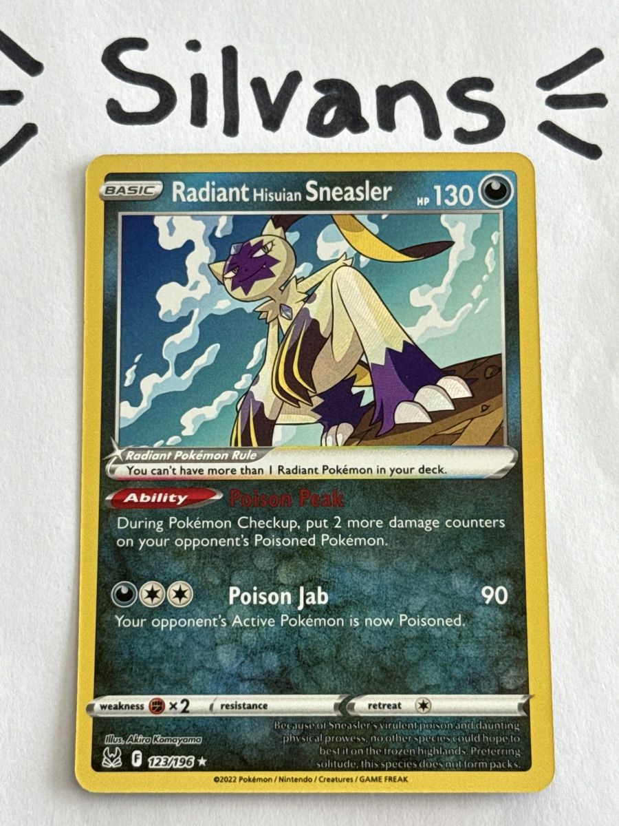 Pokémon Carte collezionabili: Radiant Sneasler 123/196 Lost Origin Englisch – Nuovo (secondo la descrizione) da Wil SG venduto da Silvans