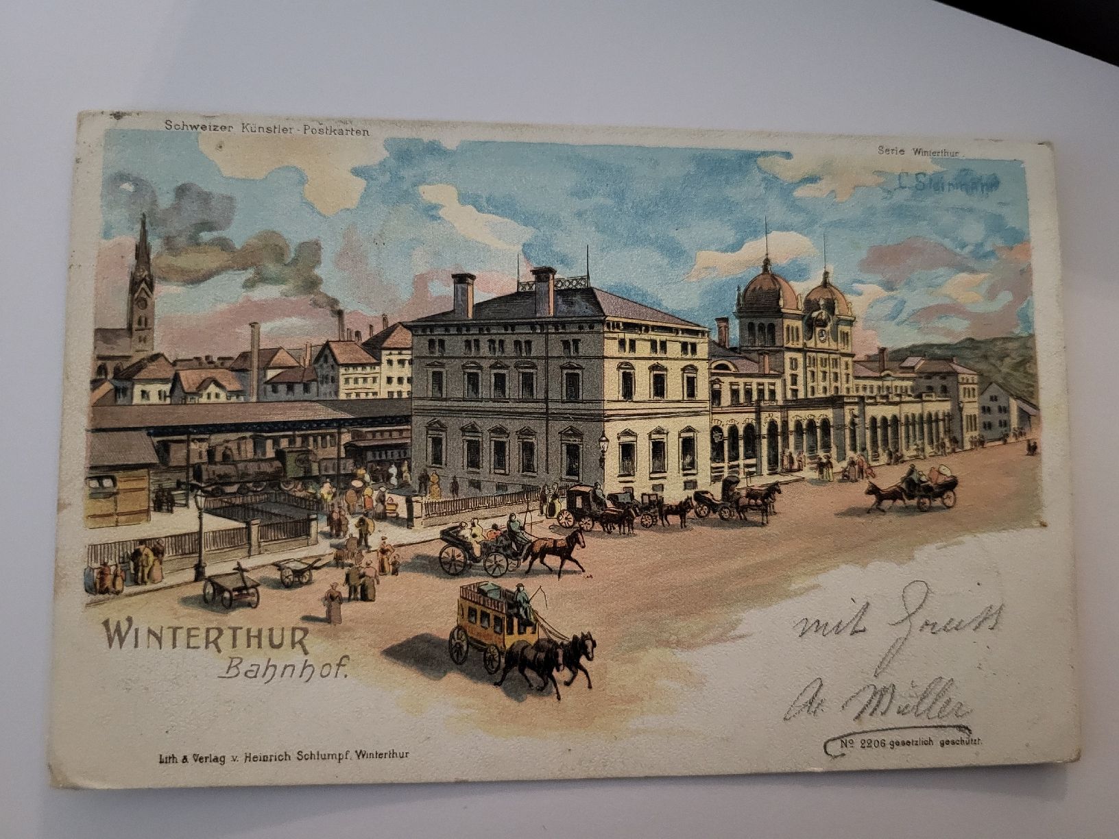 Cartoline postali: Alte Ansichtskarte Winterthur Bahnhof, Top Zustand! R4 – Usato da nunningen venduto da mic_88k2