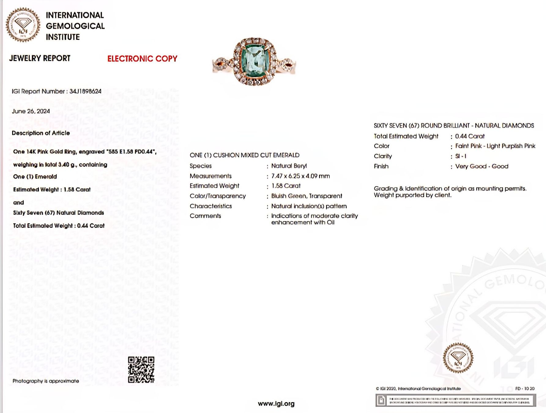 Anelli: Smaragd-Ring 14k Roségold 1,58ct – Nuovo e nell'imballaggio originale da Illnau venduto da Juwelier_Mahler_GmbH 4