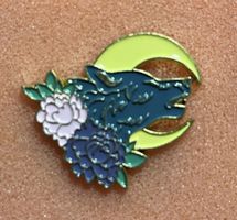 Pin Wolf mit Mond