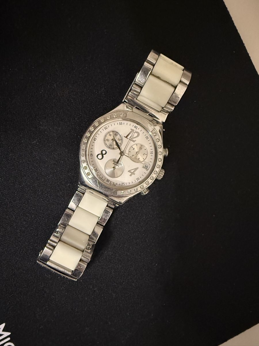 Swatch Orologi: Swatch Irony Chrono Damenuhr mit Steinchen – Usato da Zürich venduto da Sime23 1