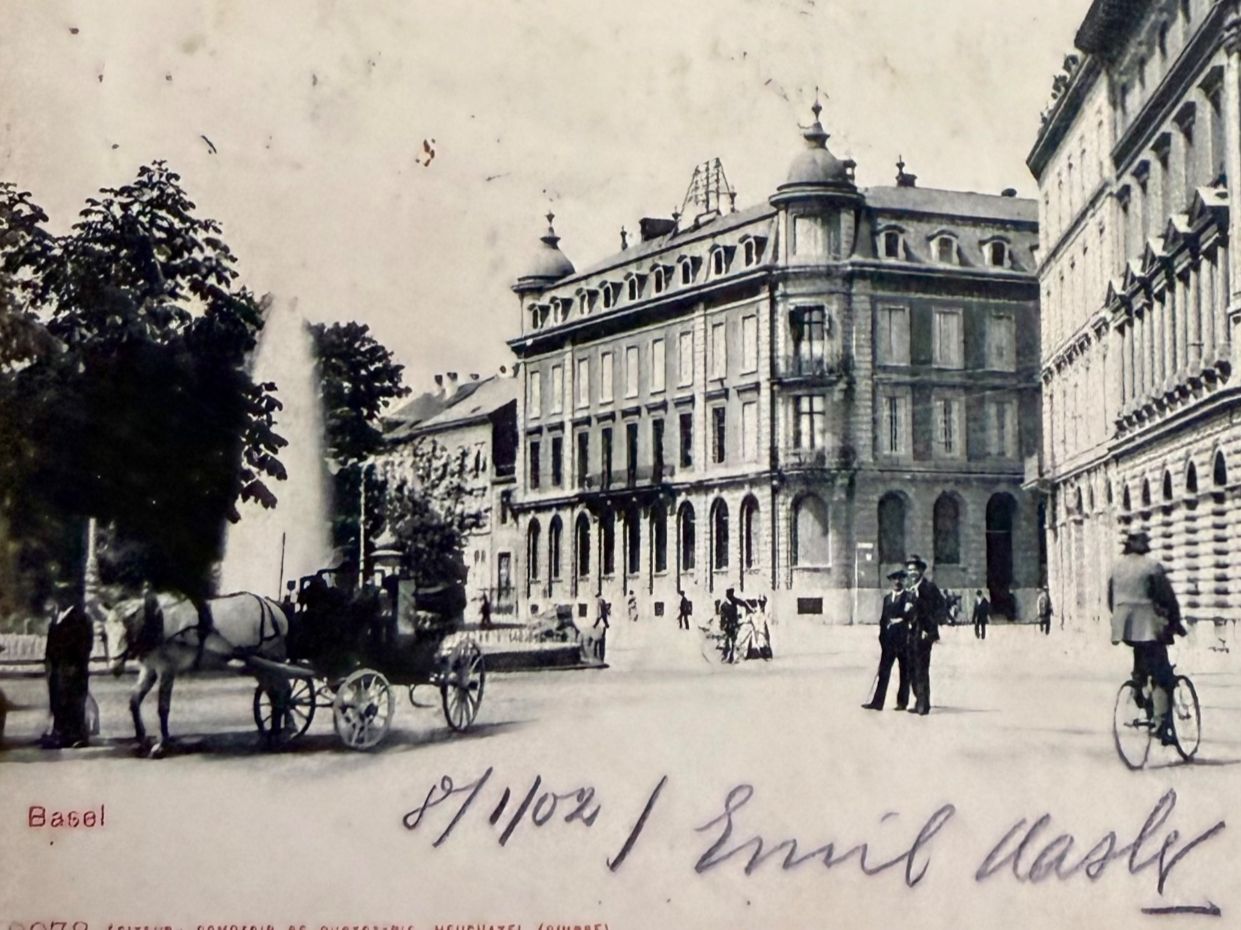 Cartoline postali: Basel - Aeschenplatz - Animation  1902 – Usato da Lutry venduto da Ediego 2