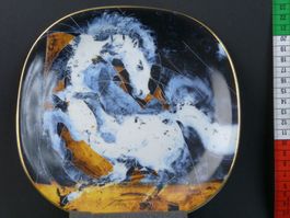 Hans Erni Porzellan Teller "Pferd Blau"