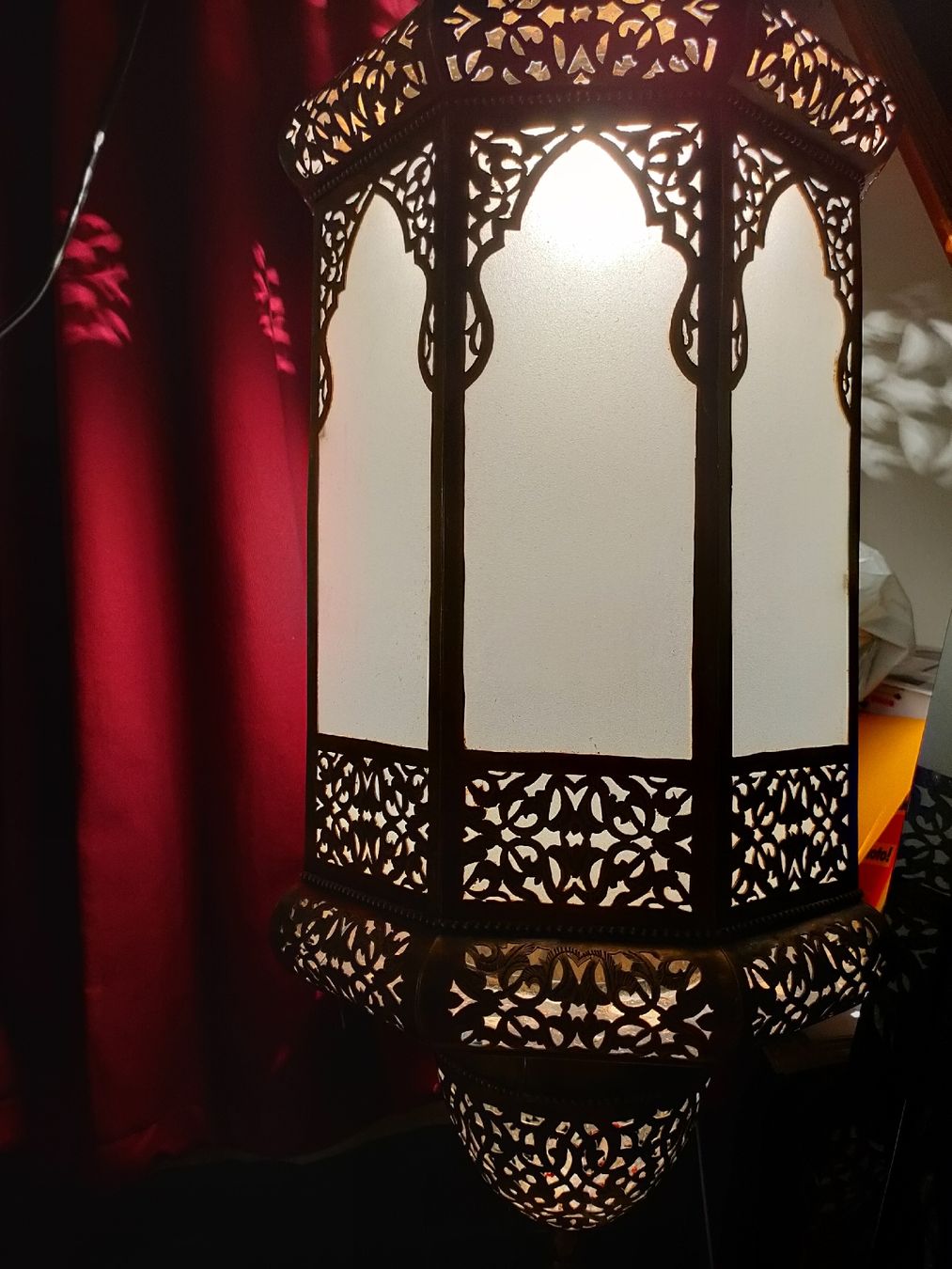 Lampen: Orientalische Hängelampe, Messing, Glas, Herbstdeko! – Neu (gemäss Beschreibung) aus Kreuzlingen von Annig-56 7