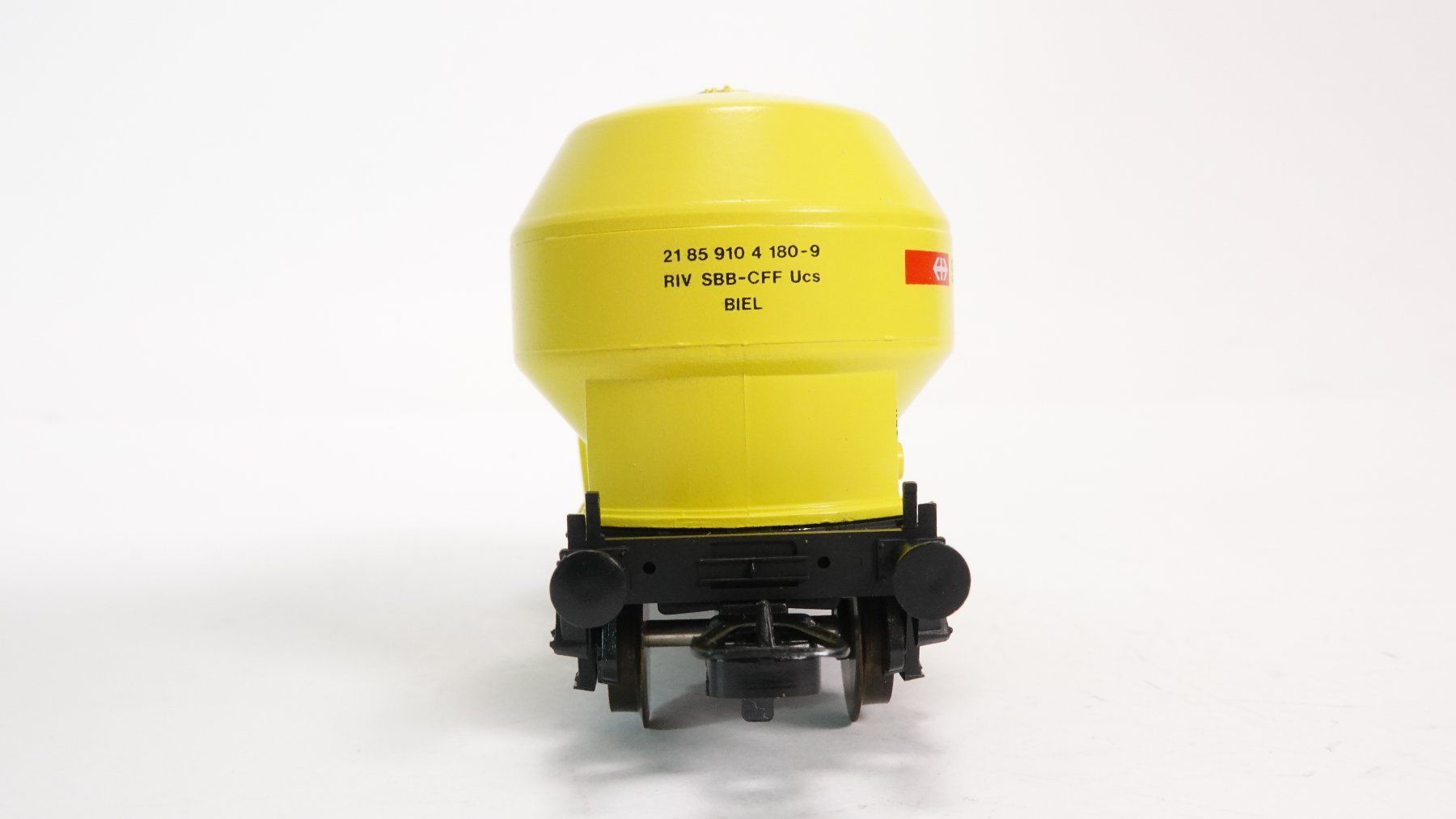 Lima Modellini di ferrovie: e55 Lima SBB UCS Silowagen gelb – Usato da Thun venduto da evinka_gmbh 2