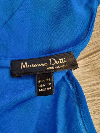 Blaue Massimo Dutti Top-Bluse, EU 34, Viskose-Top
