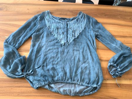 NILE Traum Seidenbluse blau/grün helles petrol Grösse S