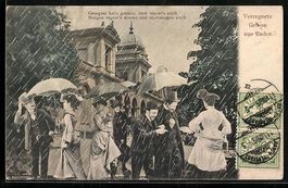 Regen-AK Baden, Menschen mit Schirmen au