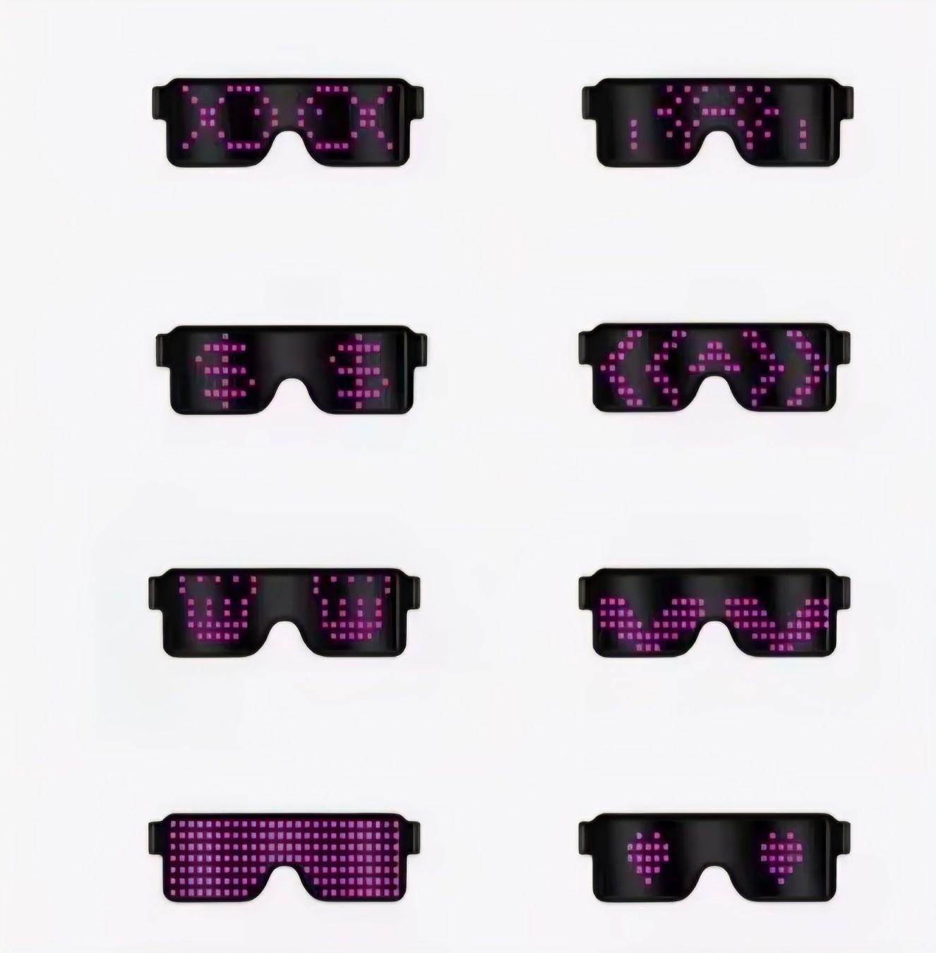 Occhiali & Lenti: Party Brille LED rot oder blau mit 8 animierten Motiven  NEU – Nuovo e nell'imballaggio originale da Zürich venduto da wearehappy 6