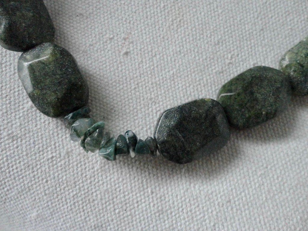 Catenine: Halskette - Serpentin, Moosachat – Nuovo (secondo la descrizione) da Biberist venduto da tl-schmuck 5