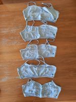 5 x Bustier Gr. 152/158 grau Fitz sehr guter Zustand