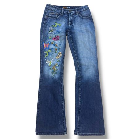 Miss 2 & F vintage embroidered floral summer jeans (Miss Me)