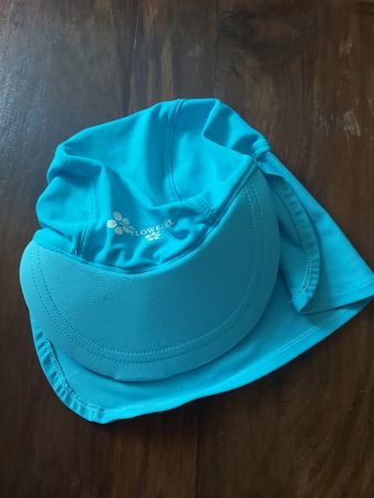 Casquette de bain anti-UV turquoise - Taille Unique!