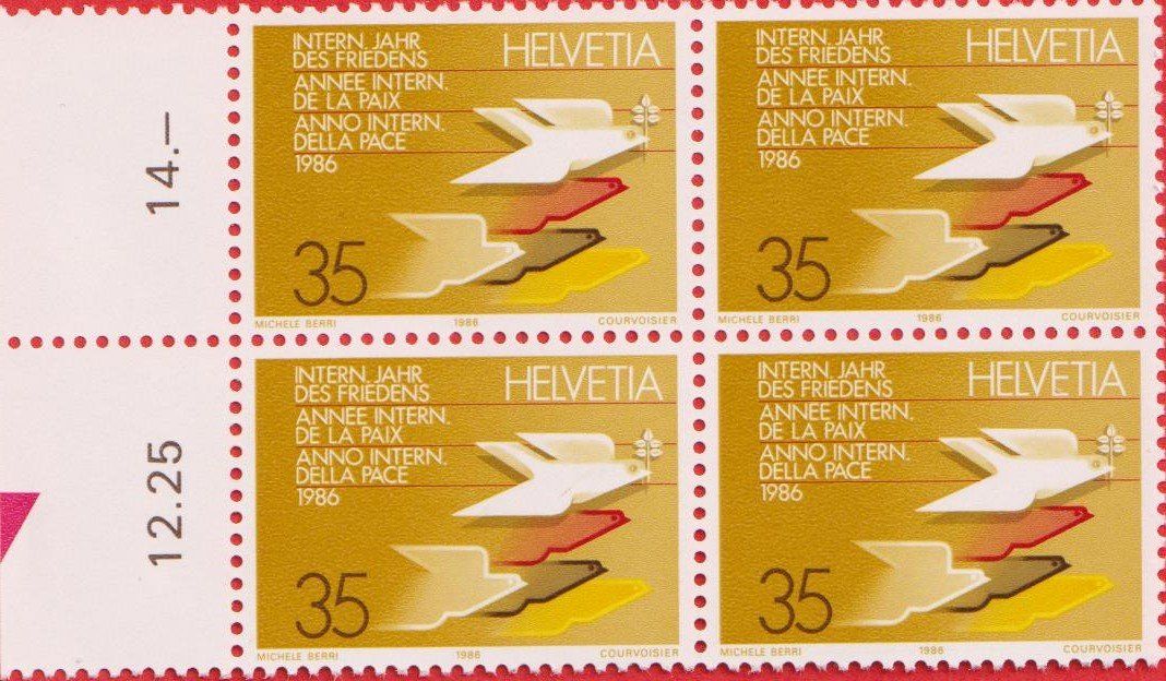 Tutti i francobolli: FDC 1986 ET & 4 x 4er Blöcke Postfrisch m. Tab – Usato da Oensingen venduto da Stro11 4