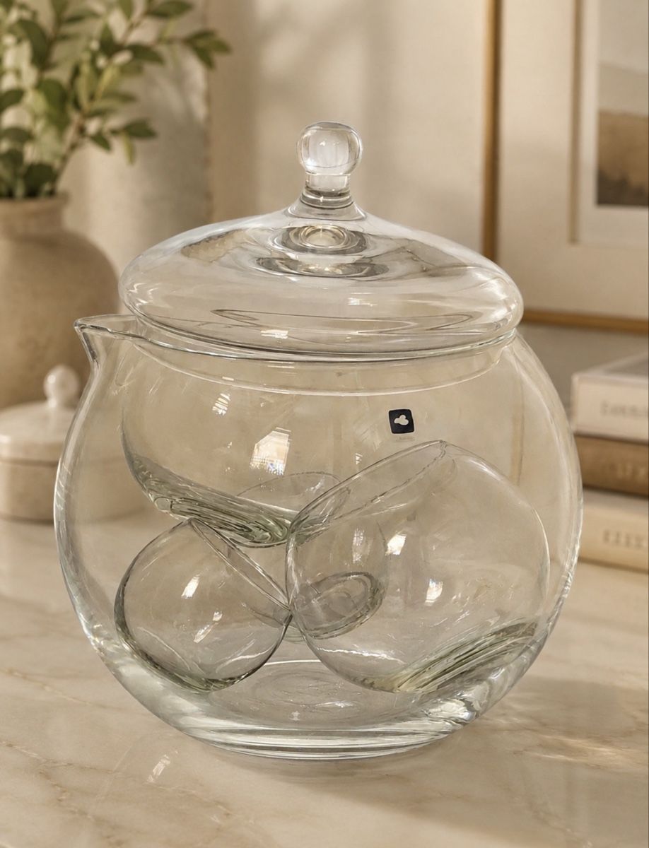 Bicchieri: Ungebrauchtes Leonardo Bowle-Set aus Glas mit Deckel und Glä – Nuovo (secondo la descrizione) da Basel venduto da MinaM2014