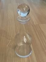 Glasflasche mit Stopper / Weinkaraffe, in gutem Zustand