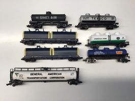 Modelleisenbahn Tankwagen Sammlung, Spur N 7 Stück