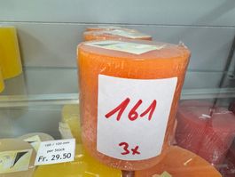 161 Posten Raureif Stumpen Kerze/n 120 x 120 aus Liquidation