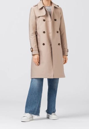 Hallhuber Damen Trenchcoat beige Gr. 34 - neuwertig