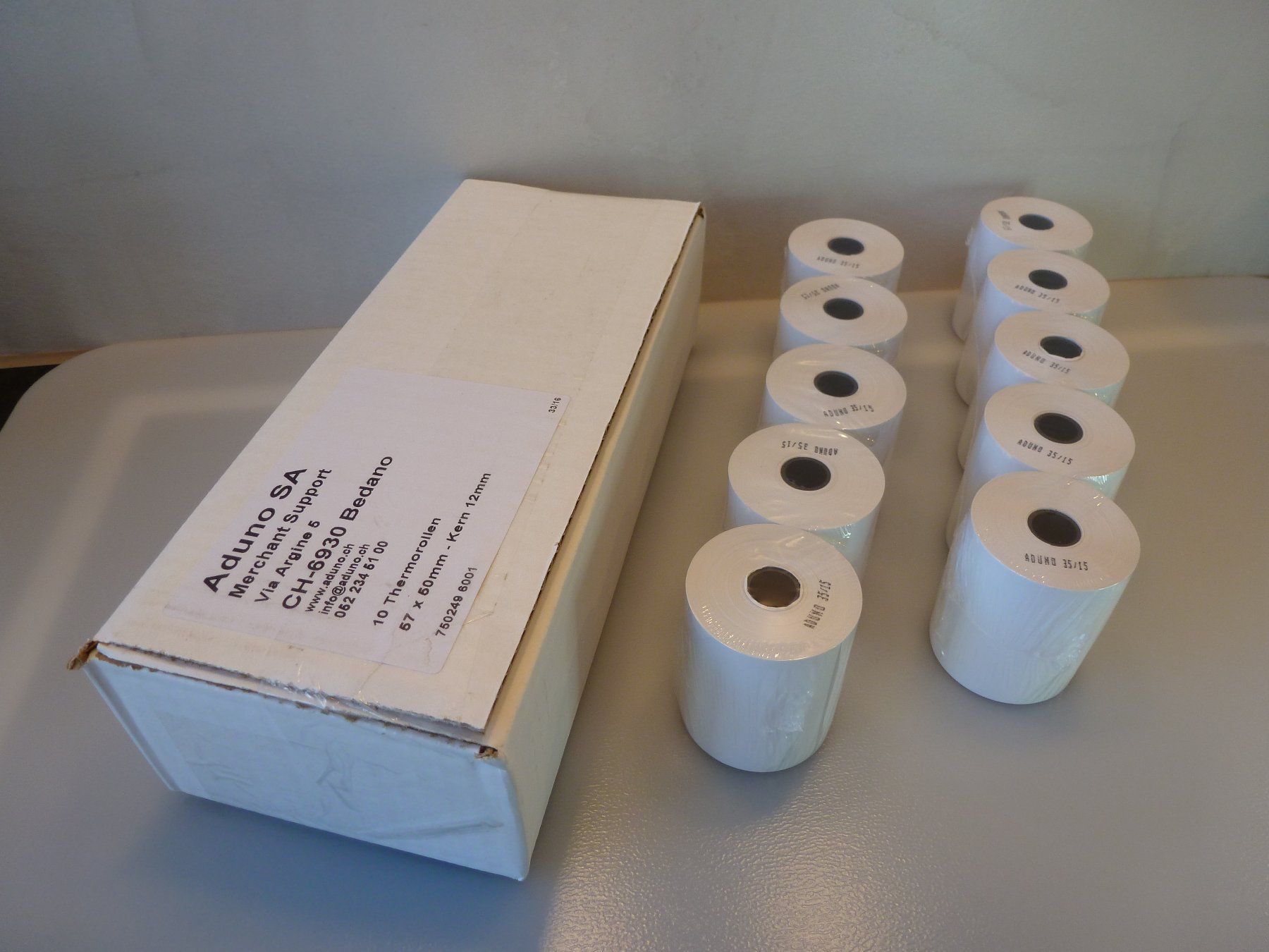Carta: 20 Thermopapier Rollen Aduno SA – Nuovo e nell'imballaggio originale da Gwatt (Thun) venduto da Nocturnal_99 4