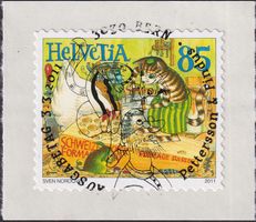 2011, Nr.1380 "Pettersson & Findus" mit ET-Voll-Stempel.